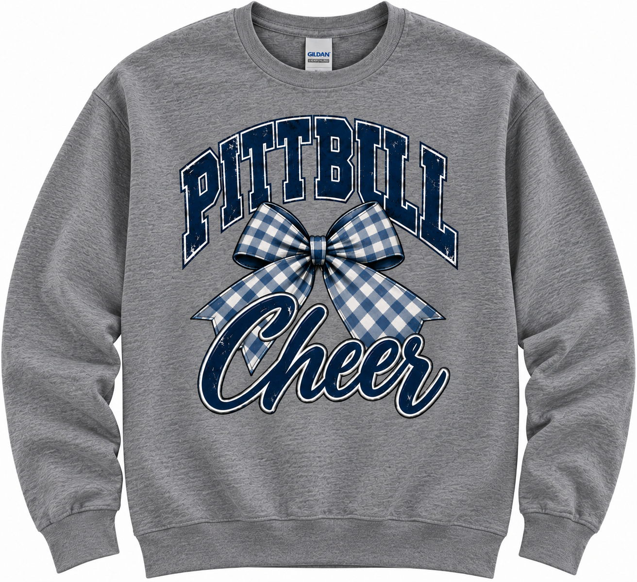 PITTBULL GINGHAM CHEER SOFTSTYLE TEE/SWEATSHIRT