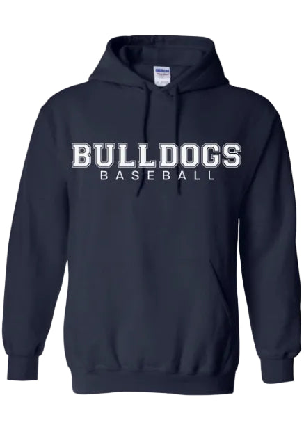BULLDOGS BASEBALL HOODIE IN NAVY BLUE