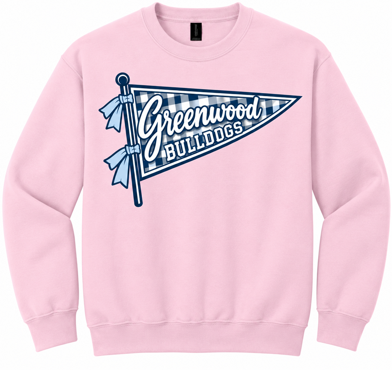 PINK GINGHAM PENDANT LIGHT PINK CREWNECK SWEATSHIRT