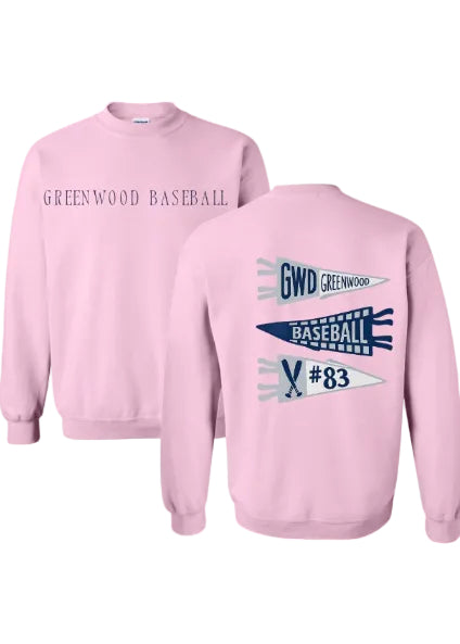 FLAG PENDANT SWEATSHIRT/ CREWNECK IN LIGHT PINK
