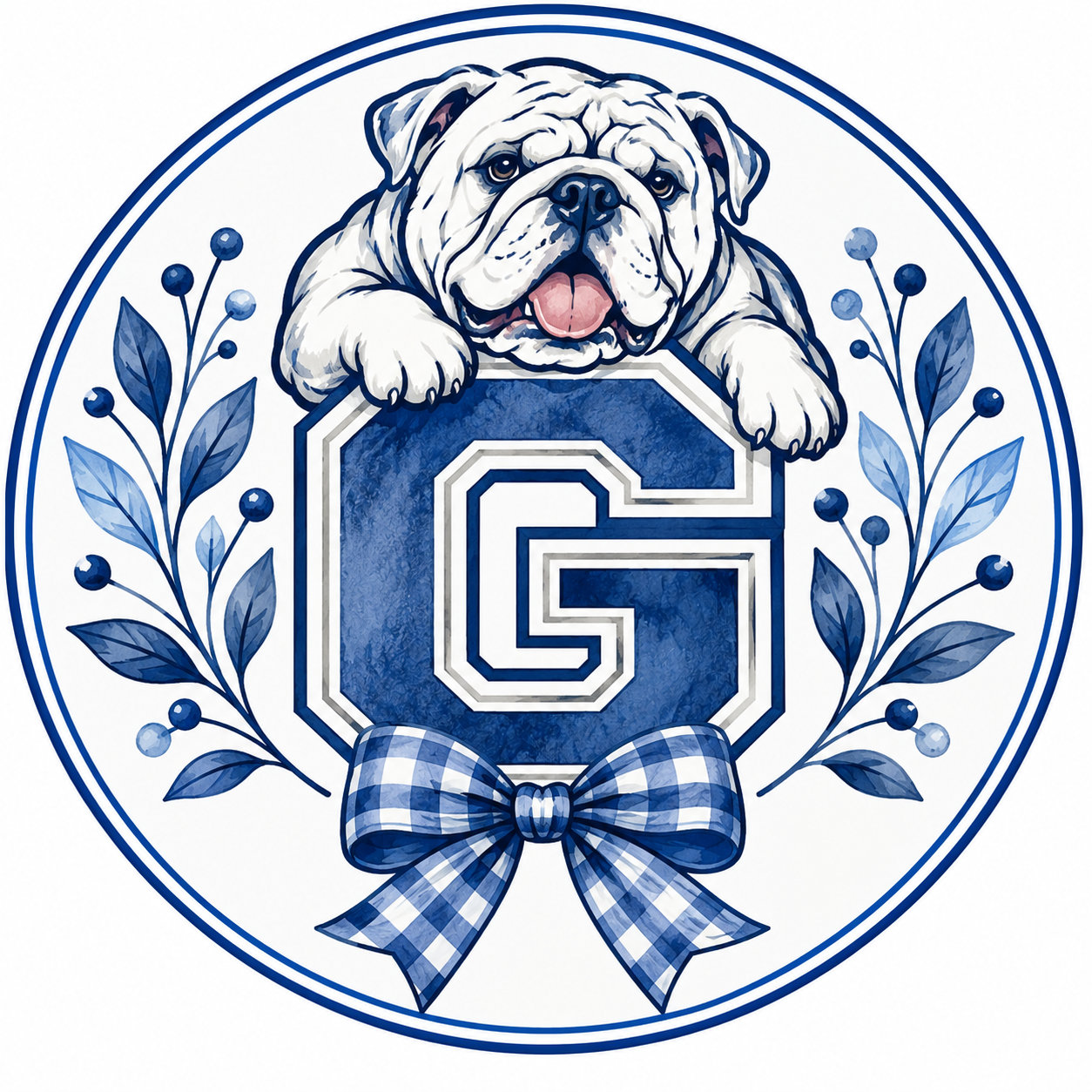 FLORAL G BULLDOG BUTTON
