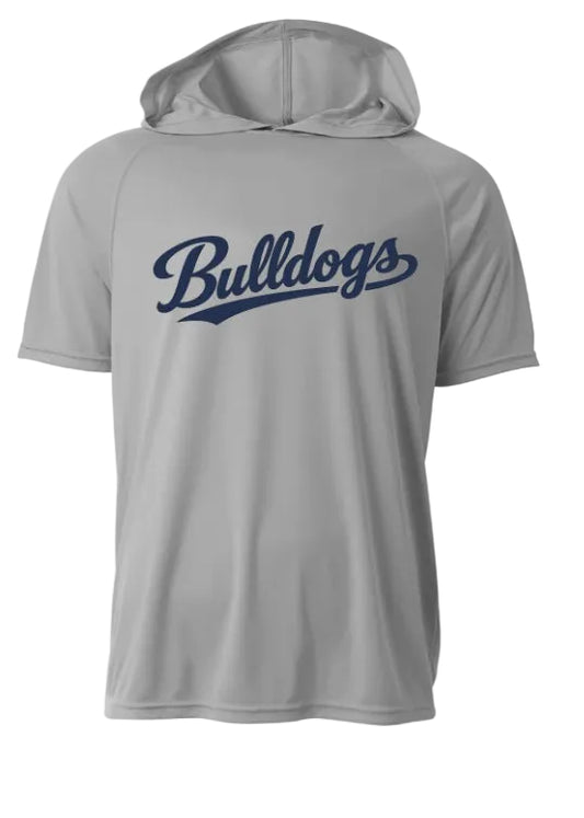 GREY DRI FIT SHORT SLEEVE HOODIE