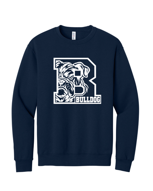 BIG B BULLDOG CLASSIC STYLE SWEATSHIRT IN NAVY BLUE