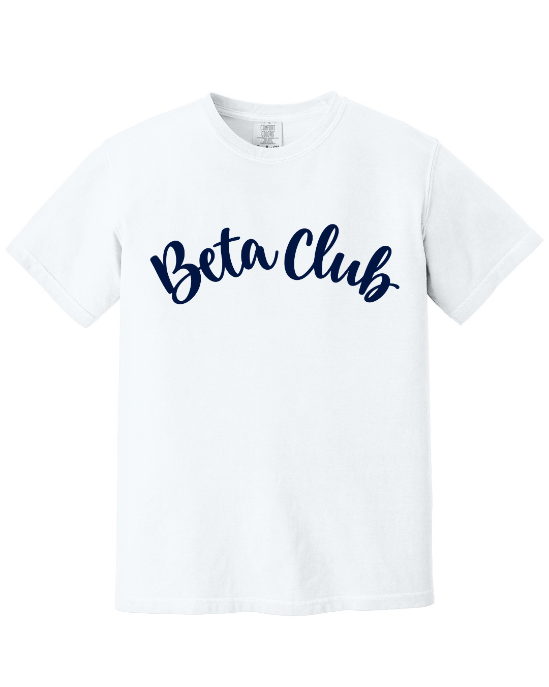 BETA CLUB SCRIPT SHORT SLEEVE TEE IN WHITE