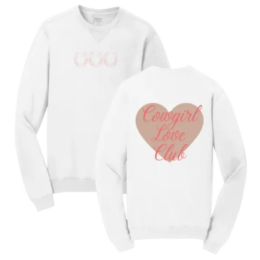 Cowgirl Love Club in White