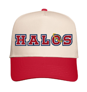 RED/NATURAL COLORBLOCK HAT