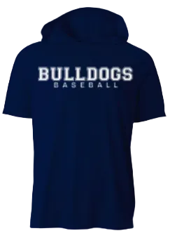 NAVY DRI FIT SHORT SLEEVE HOODIE