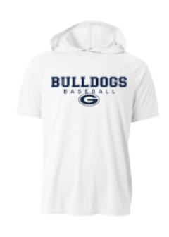 WHITE DRI FIT SHORT SLEEVE HOODIE