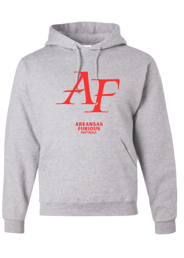 ARKANSAS FURIOUS HOODIE IN GREY