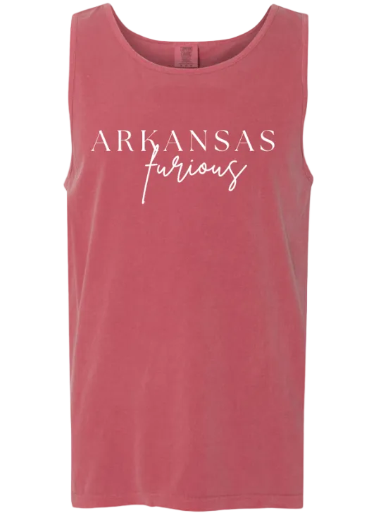 RED SLEEVELESS TANK-COMFORT COLOR
