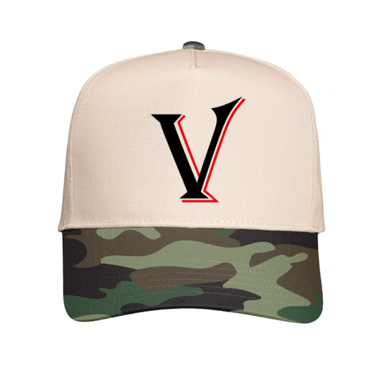 NATURAL/ CAMO COLORBLOCK HAT