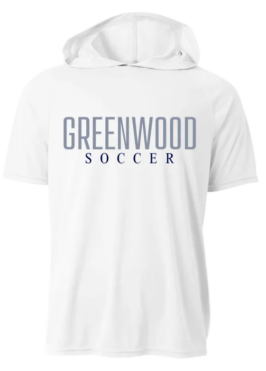 WHITE DRI FIT SHORT SLEEVE HOODIE
