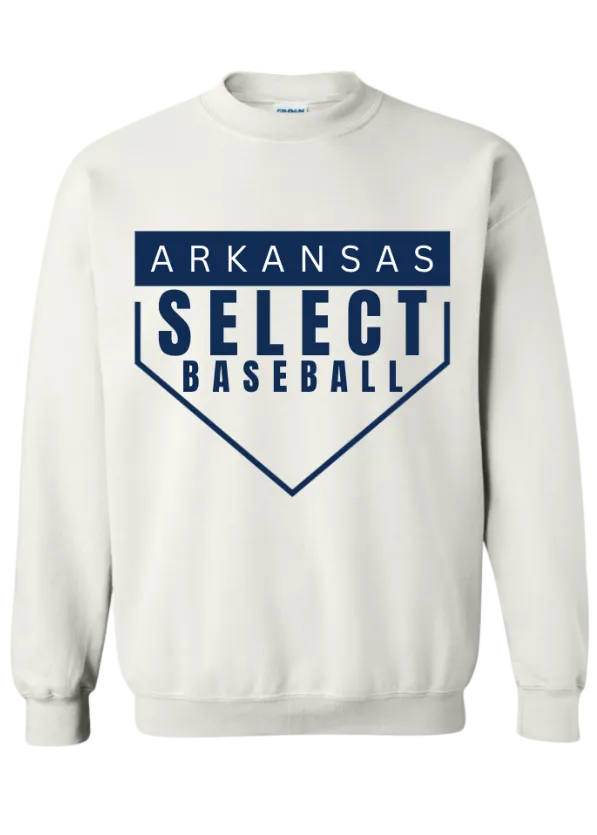 BASEBALL PLATE CREWNECK/ SWEATSHIRT IN WHITE