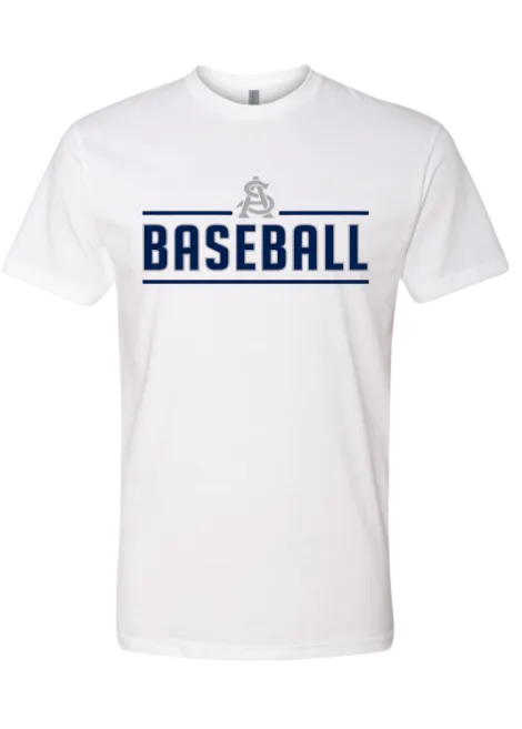 COTTON ARKANSAS SELECT BASEBALL SHORT SLEEVE TEE IN WHITE