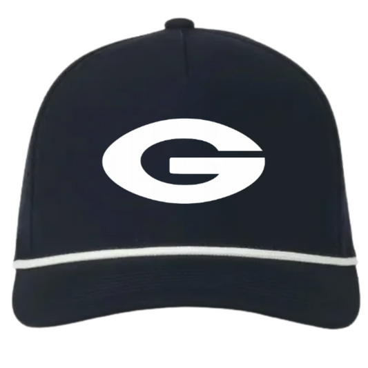 Corded Hat in Navy ( embroidery )