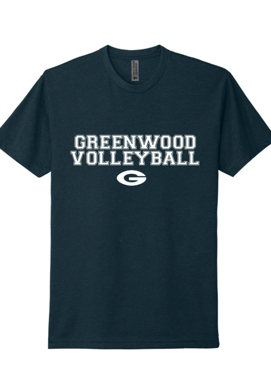 Greenwood Volleyball Short Sleeve Tee in Navy