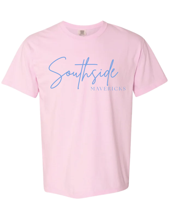 SWEET PINK SOUTHSIDE BLUE PREMIUM GARMENT-DYED TEE