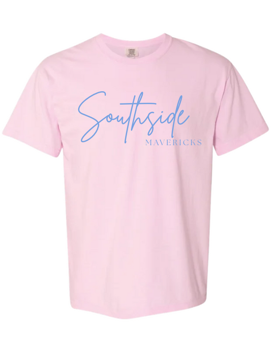 SWEET PINK SOUTHSIDE BLUE PREMIUM GARMENT-DYED TEE