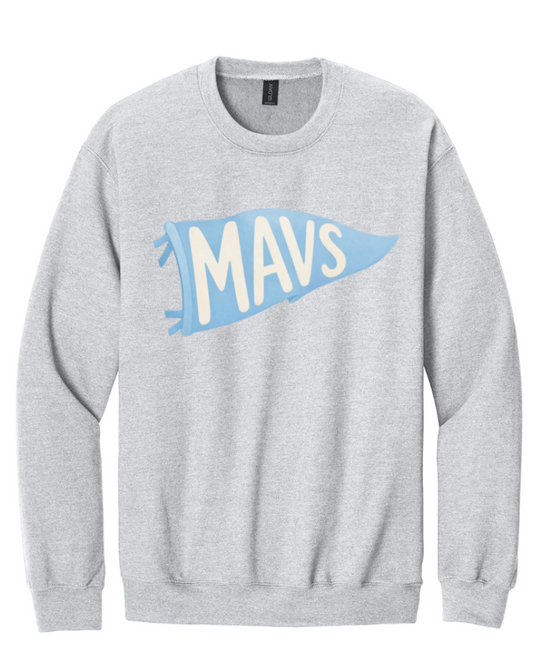 BLUE MAVS ON ASH SWEATSHIRT