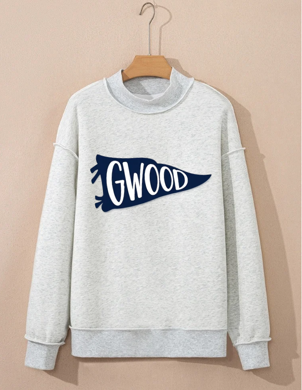 GREY MOCK NECK SWEATSHIRT