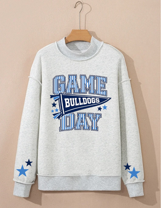 GREY MOCK NECK SWEATSHIRT