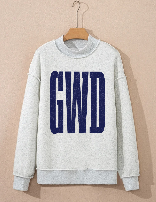 GREY MOCK NECK SWEATSHIRT