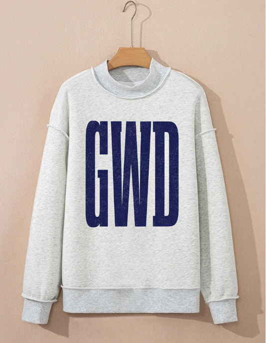 GREY MOCK NECK SWEATSHIRT