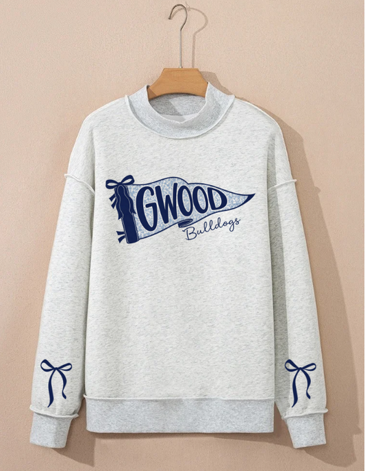 GREY MOCK NECK SWEATSHIRT