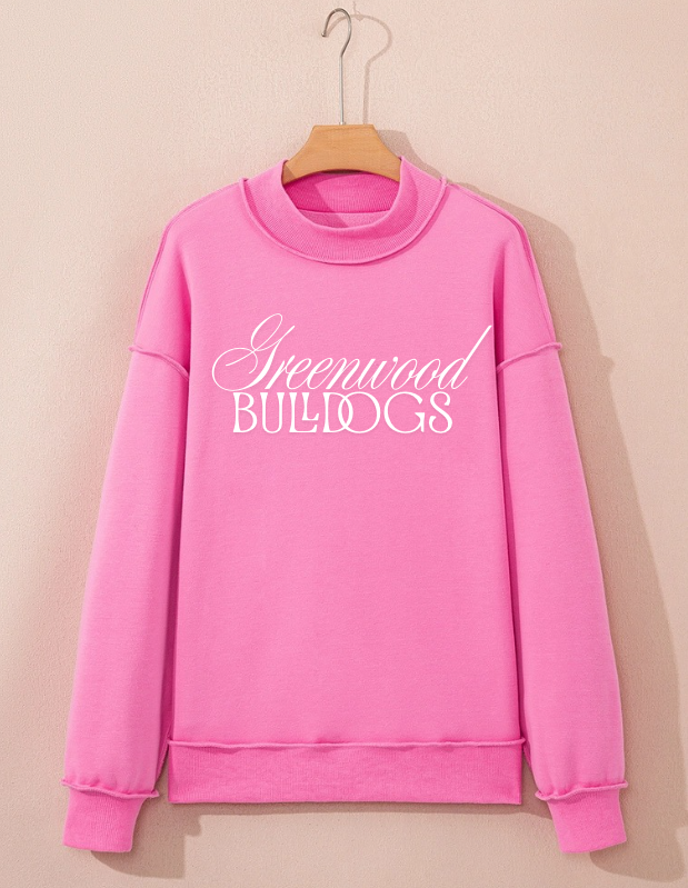 PINK MOCK NECK SWEATSHIRT