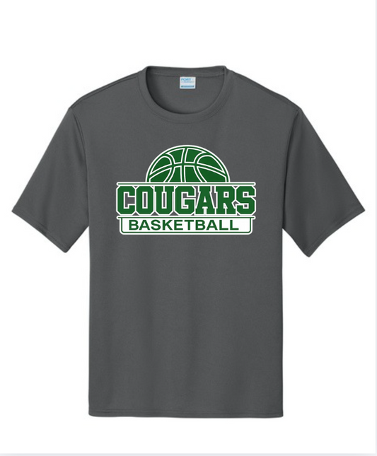 COUGARS BASKETBALL SHORT SLEEVE DRI FIT IN CHARCOAL