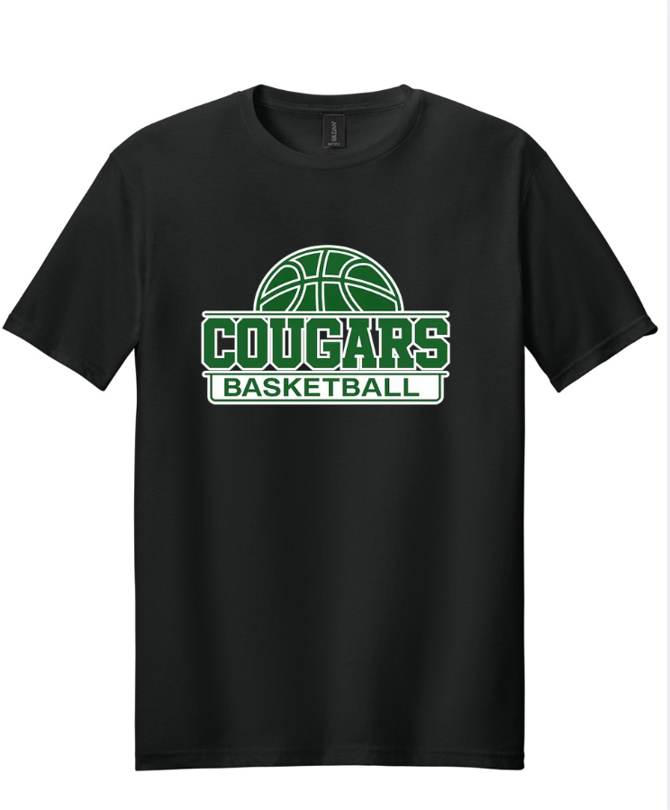 COUGARS BASKETBALL SHORT SLEEVE TEE IN BLACK