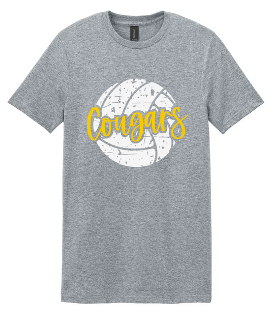 COUGARS VOLLEYBALL SHORT SLEEVE TEE IN SPORT GREY