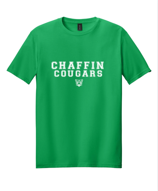 CHAFFIN COUGARS SHORT SLEEVE TEE IN IRISH GREEN