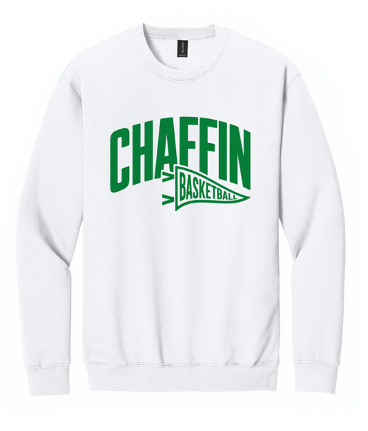 BASKETBALL CREWNECK SWEATSHIRT IN WHITE