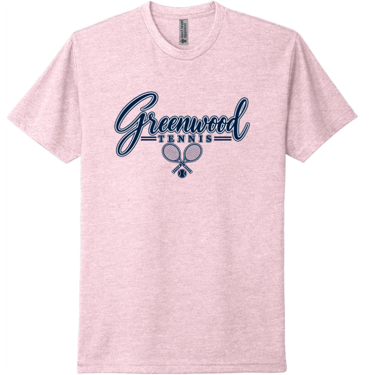 GHS TENNIS SHORT SLEEVE NEXT LEVEL TEE IN HEATHER LIGHT PINK