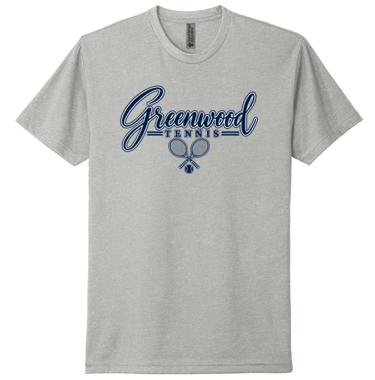 GHS TENNIS SHORT SLEEVE NEXT LEVEL TEE IN SILK GREY