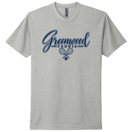 GHS TENNIS SHORT SLEEVE NEXT LEVEL TEE IN SILK GREY