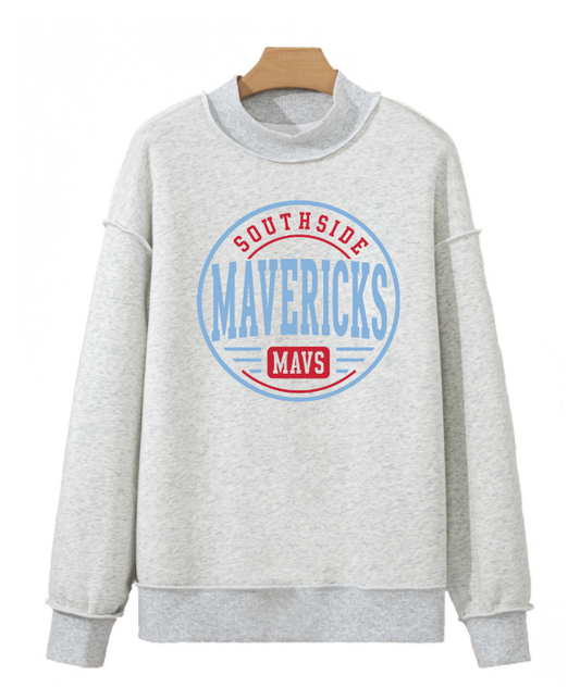 SOUTHSIDE MAVERICKS MOCK NECK SWEATSHIRT