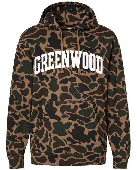 GREENWOOD DUCK CAMO HOODIE IN WHITE