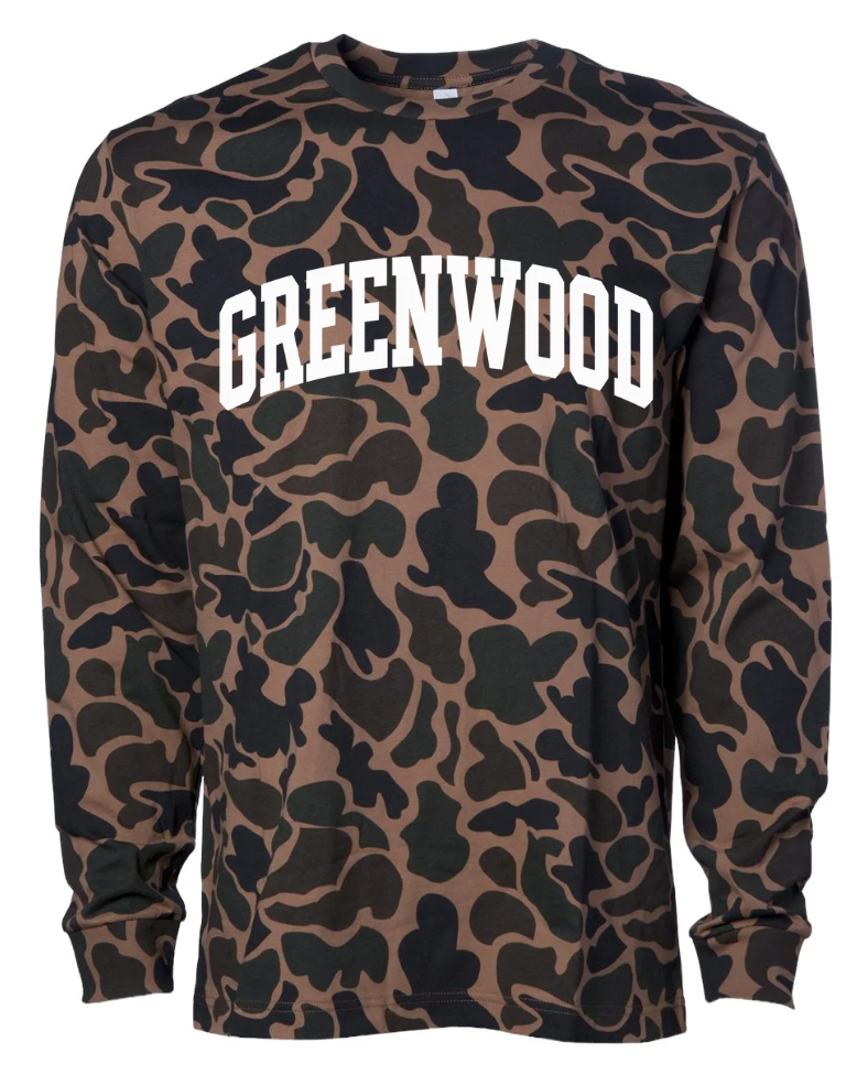 GREENWOOD DUCK CAMO LONG SLEEVE IN WHITE