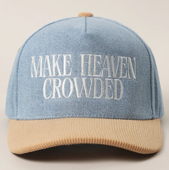 MAKE HEAVEN CROWDED DENIM CORDUROY TRUCKER HAT