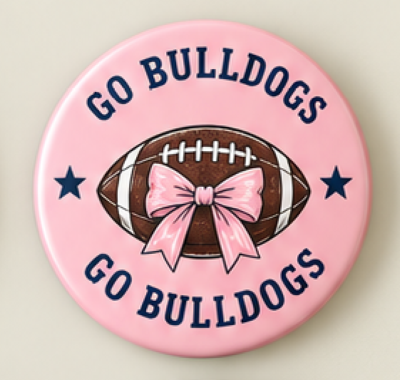Pink Friday Night Football Button