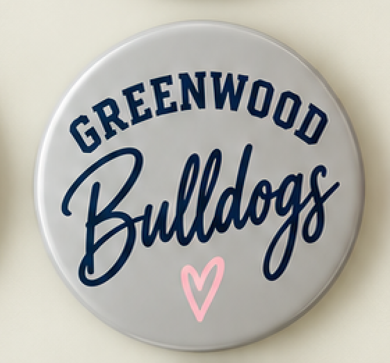 Classic Greenwood Bulldogs Button