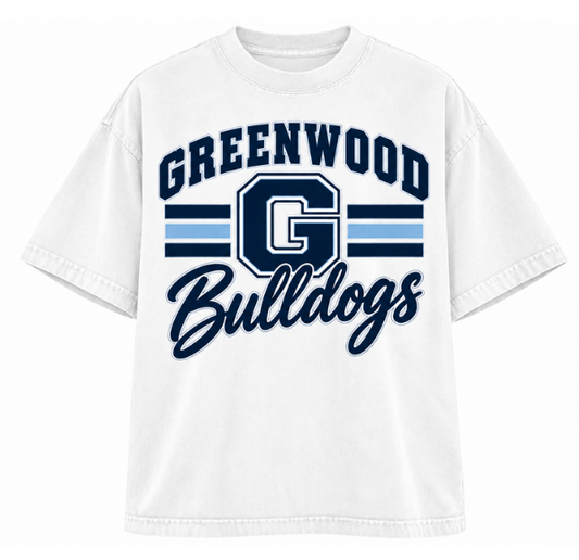 GREENWOOD BULLDOGS ON OVERSIZED TEES