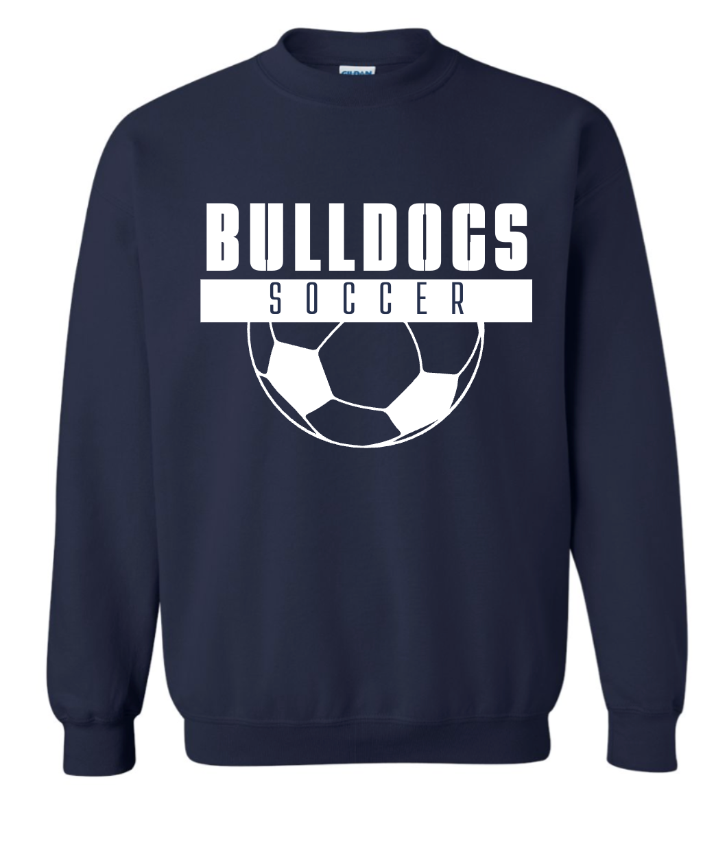 White on Navy Half Soccer