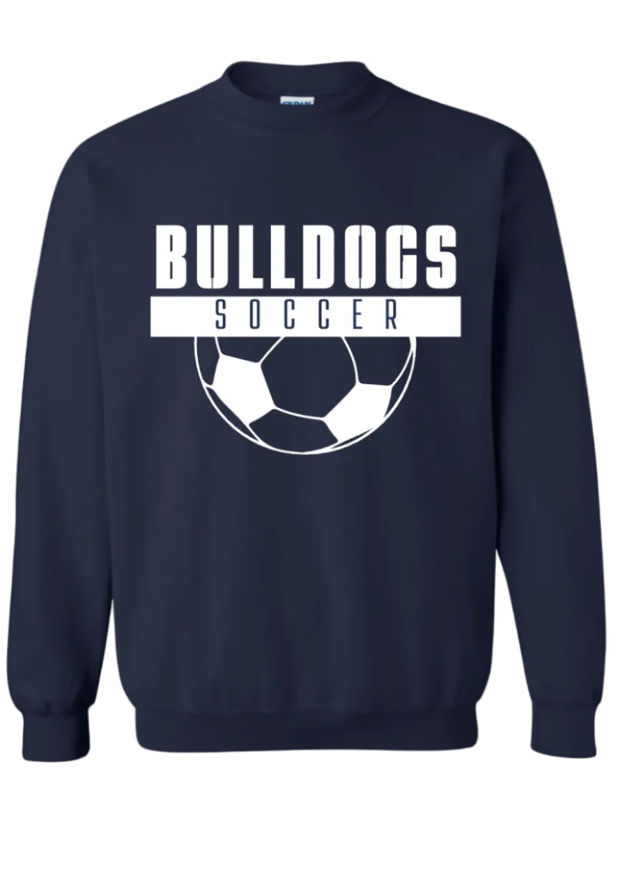 White on Navy Half Soccer