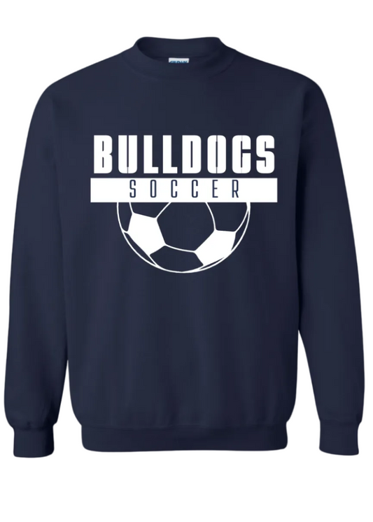 White on Navy Half Soccer