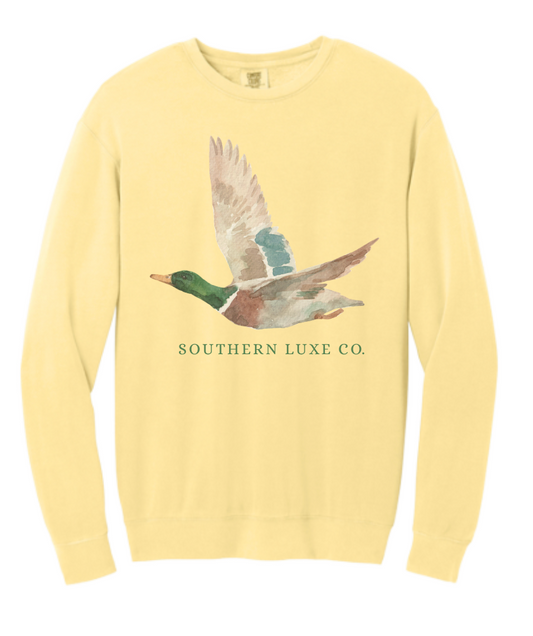 HERITAGE FLIGHT DUCK CREWNECK-BUTTER