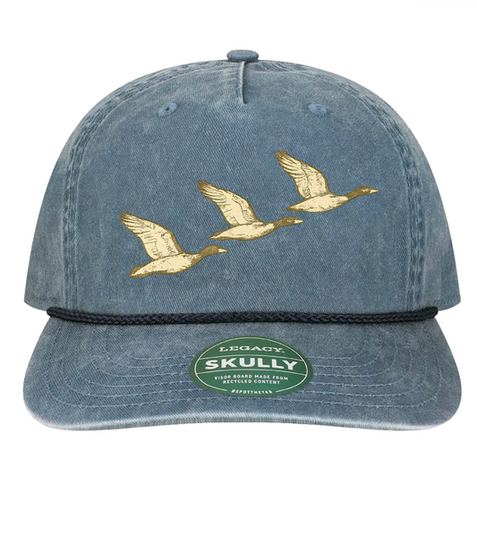 HERITAGE TRIO DUCK HAT IN DEMIN