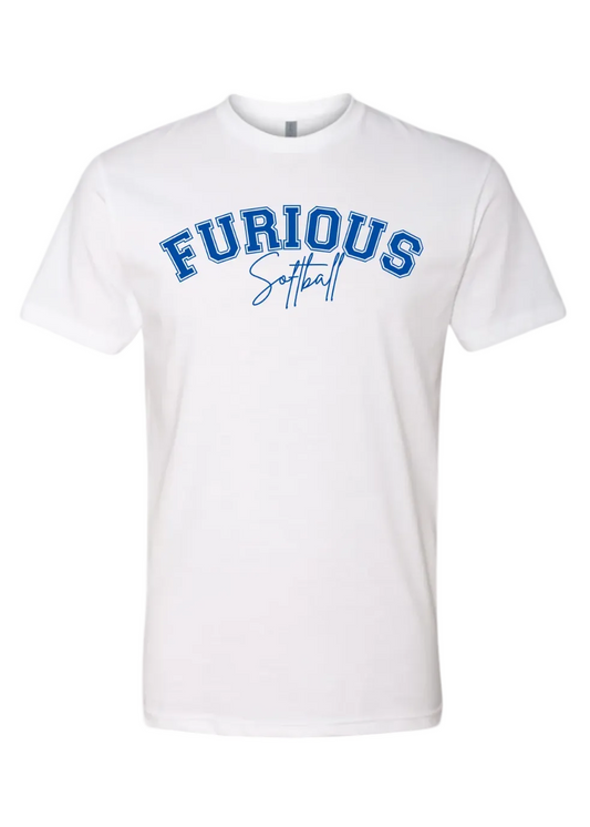ARKANSAS FURIOUS SHORT SLEEVE TEE IN WHITE